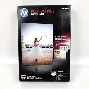 NEW HP Premium Plus Photo Paper, Glossy, 4x6, 100 count Instant Dry CR668A - Afbeelding 1 van 6