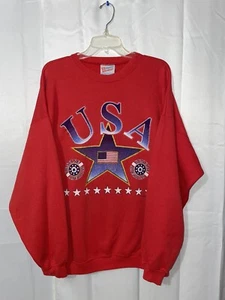Vintage 2X Hanes Heavyweight USA Genuine American Stars Ted Sweatshirt - Picture 1 of 20