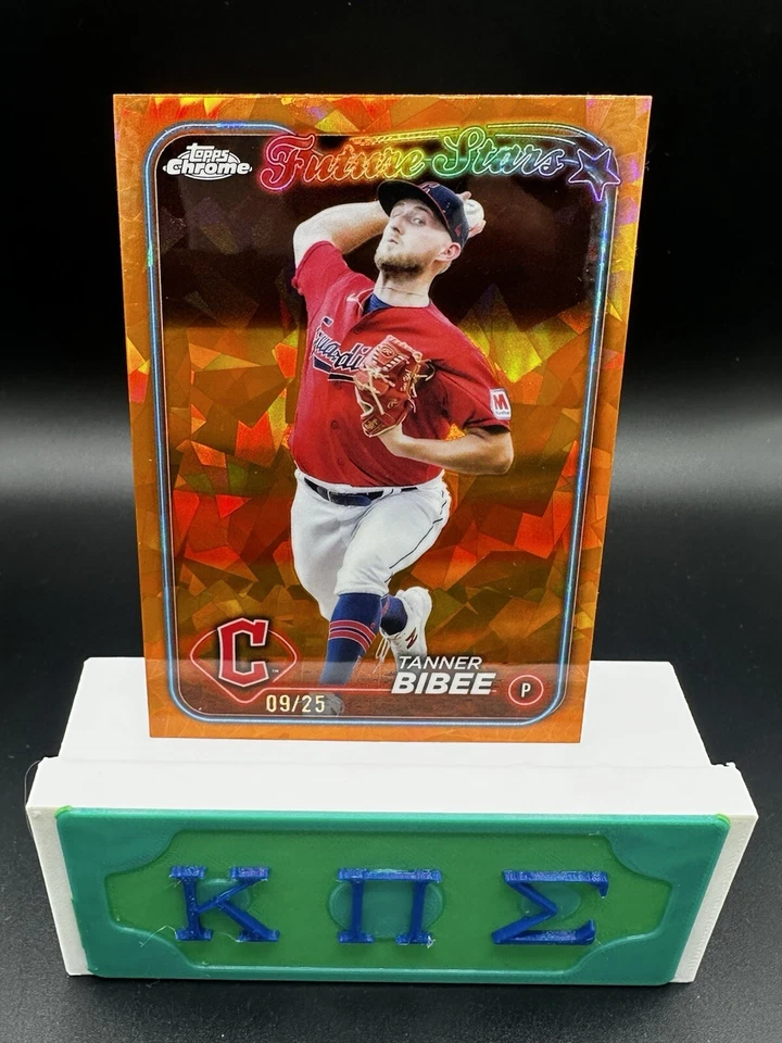 2024 Topps Chrome Sapphire Tanner Bibee /25 Orange Future Stars - Image 1 of 2