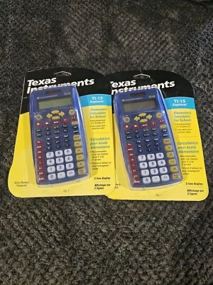Texas Instruments TI-15 Scientific Calculator Explorer Solar  School New - Image 1 of 2