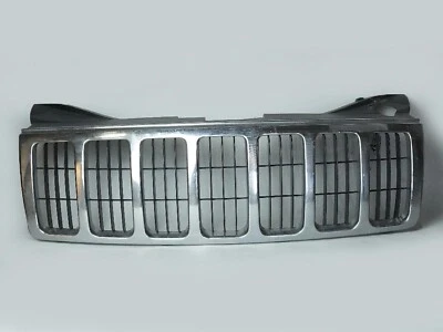 2005 - 2007 Jeep Grand Cherokee Grille Hood Silver Chrome Front 82209206 Oem - Image 1 of 4