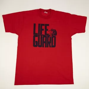 VINTAGE Lifeguard Shirt Adult Extra Large Temple Aquatics Texas Single Stitch - Picture 1 of 11