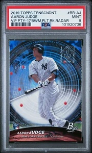 2019 Topps Transcendent Vip Aaron Judge 2017 BOWMAN PLATINUM ROOKIE RADAR PSA 9 - Picture 1 of 2