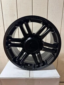 Set Of 4 New Wheels 17x8.5 6x139.7 Satin Black Tacoma 4Runner Silverado Tahoe - Picture 1 of 12