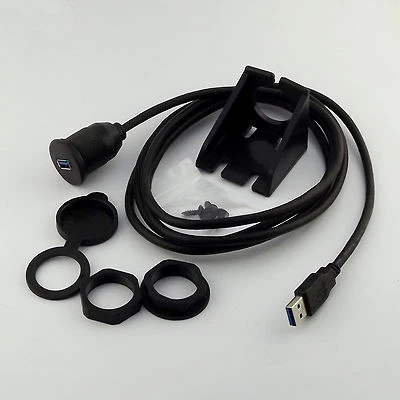 2m Car Dashboard Mount Extension Cable USB 3.0 A Male to Female Installation Kit - Image 1 of 4