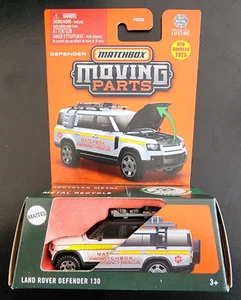 Matchbox Moving Parts 2025 Land Rover Defender 130 Diecast Opening Hood New - Bild 1 von 2