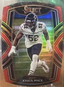 2020 Panini Select Khalil Mack Club Level Red Die Cut #208 Bears Raiders Card - Picture 1 of 2