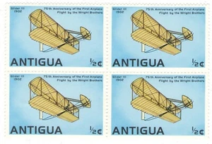 1977 Antigua Block:  The 75th Anniversary of the First Airplane Flight - Bild 1 von 1