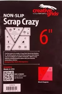 4er Set Creative Grids Schrott verrückt 6" Vorlagen Quilt Lineal CGRMT6 Block Diag. - Bild 1 von 5