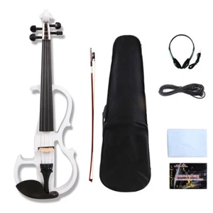 Kit de viola silenciosa de 4 cuerdas eléctrica de 16 pulgadas piezas de ébano con estuche, arco - Imagen 1 de 6