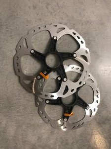 Shimano XT SM-RT81-S Mountain Bike Disc Brake Rotor 160/180mm SET Centerlock - Picture 1 of 2