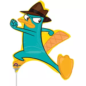 Two 14" Agent P Foil Balloons - Phineas & Ferb - Anagram - Air Fill Only - Picture 1 of 1