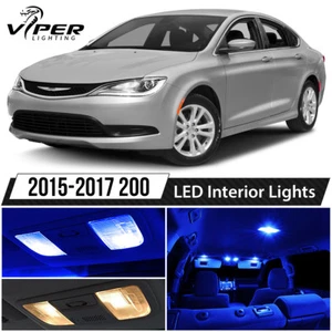 Chrysler 200 2015-2017 kit de equipamiento de luces LED interiores azules + luces de licencia - Imagen 1 de 7