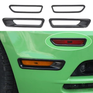 Front & Rear Wheel Eyebrow Light Cover Trim For Ford Mustang 09-14 Carbon Fiber - Bild 1 von 12
