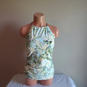 Tommy Bahama Paradise Fronds Reversible Tankini Swim Top Tea Leaf XL NWT - Picture 1 of 6