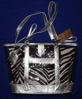 Bolso de Mano CLEVER CARRIAGE COMPANY Plateado Metálico Transparente Transparente Nuevo con Etiquetas Foto 1 de 4