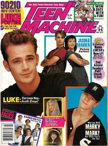 Rivista Teen Machine marzo 1992 Beverly Hills 90210 Marky Mark Leonardo DICapri - Foto 1 di 15