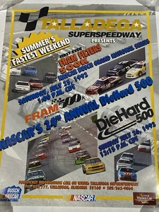 1992 Talladega Superspeedway 24th Annual DieHard 500 Advertising Poster 17'x22' - Picture 1 of 7