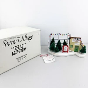 Lotto accessori albero villaggio neve Dept 56 5138-1 vintage, ritirati con scatola - Foto 1 di 7