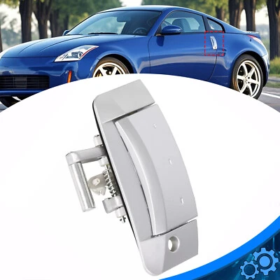 Fits 2003-09 Nissan 350Z Left（Driver) Outside Exterior Outer Silver Door Handle - Image 1 of 4
