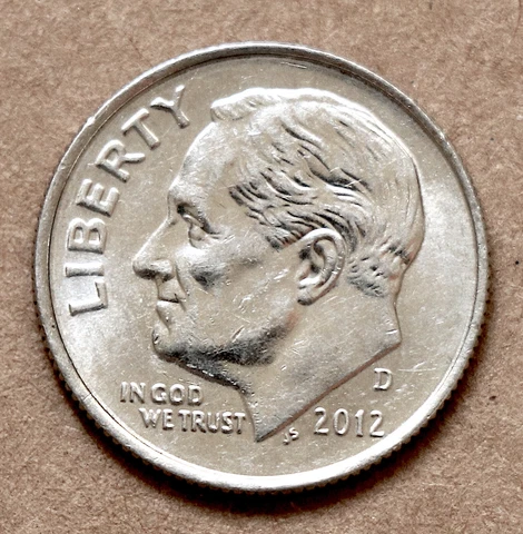 2012 D Roosevelt Dime BU Cover