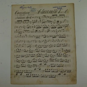 ROSSINI OTHELLO OUVERTÜRE Klarinettenstimme, antike Musikhandschrift  - Bild 1 von 1