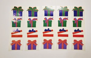 Mrs. Grossman's Lot 5 Strips ~Presents Gifts~ 1984 Vintage Stickers HTF RARE #2 - Picture 1 of 4