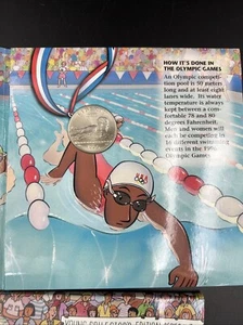 1996 Swimming Swimmer Coin Atlanta Half Dollar Young Collector’s Edition OGP - Picture 1 of 9