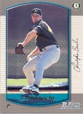2000 Bowman Oakland Athletics Baseball Card #427 Chris Enochs