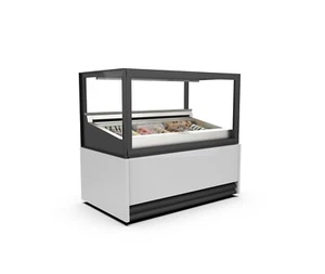 ICE CREAM DISPLAY FREEZER LIFT UP FRONT GLASS FOR 10 FLAVOURS PLUG IN SOFT SCOOP - Picture 1 of 8
