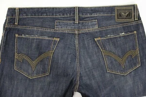 Robin's Jean Envejecido Tachonado Bolsillos Traseros Pierna Recta - Para Hombre Talla 44 - Imagen 1 de 11