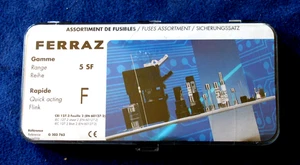 BOITE ASSORTIMENT FUSIBLES VERRE 5 x 20 rapides FERRAZ - Picture 1 of 2