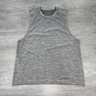 Camiseta sin mangas Lululemon Metal Vent Tech musculosa elástica gris gimnasio entrenamiento para hombre XL Foto 1 de 4
