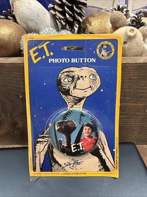 E.T. Foto Botón Star Power 1982 Original Vintage Foto 1 de 4