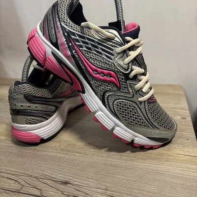 Saucony Liberate Women’s 7.5 Gray Silver Pink White Blue Running Shoe S15231-2 - Image 1 of 4