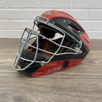 All-Star MVP2500-1 Шлем для ловца взрослых Размер 7 - 7 1/2" I-Bar Vision RED - Изображение 1 из 4