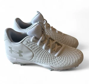 Under Armour Women's 6 3026605-100 Glyde 2.0 MT TPU Softball Cleats White Shoes - Picture 1 of 8