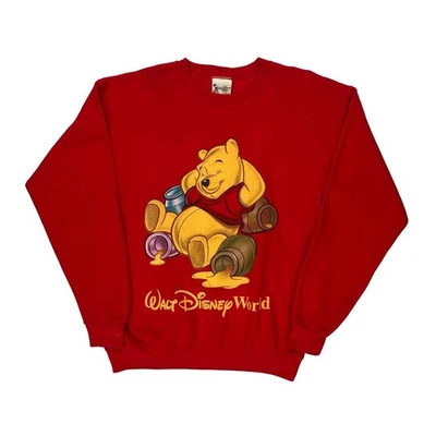 Made In USA Disney Sweatshirt - Medium Red Cotton - Image 1 of 4