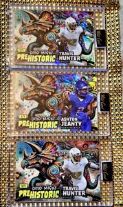 3-KARTEN LOT (1/1 X's 3)IDENTICAL TRICERATOPS HUNTER JEANTY ISLAND X'2-MIRROR 2024 - Bild 1 von 3