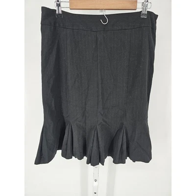 Vintage Y2K Heart Soul Juniors Sz 11 Tulip Knee Length Skirt Black Pinstripe - Image 1 of 4