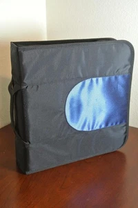 192 Custodia DVD & CD con Manico Storage Bag Organizer Supporto Raccoglitore Media BLU - Foto 1 di 1