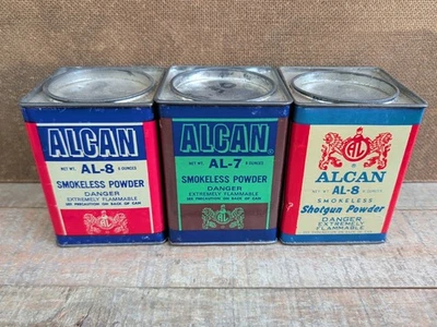 3 latas de cartón de colección ALCAN sin humo en polvo... Foto 1 de 4