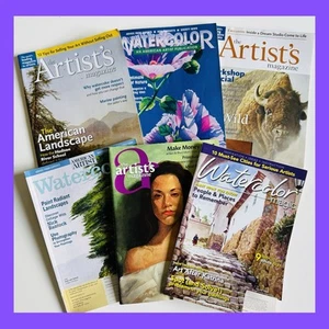 2 Watercolor, 1 Watercolor Magic, 3 Artist's Magazine, 2003 - 2007 - Lot of 6 - Picture 1 of 7
