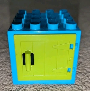 Lego Duplo 4x4x3 Medium Azure Frame Lime Green Door Set Pieces 18857 PART Window - Picture 1 of 6