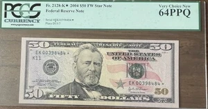 Fr.2128-K *2004 $50 FW Star Note Federal Reserve Note PCGS Very Choice New 64PPQ - Picture 1 of 2