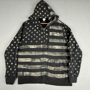 Denim & Supply Ralph Lauren EE. UU. Bandera Americana Cremallera Completa Sudadera con Capucha para Hombres 2XL "Negro - Imagen 1 de 10