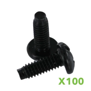 100 pack Server Rack Screws 3/8" Pan Phillips 12-24 Stainless Steel 19" Rack - Picture 1 of 2