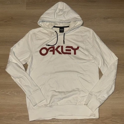 Sudadera con capucha Oakley B1B para hombre en blanco rojo talla M 100 % algodón de felpa francesa Foto 1 de 4