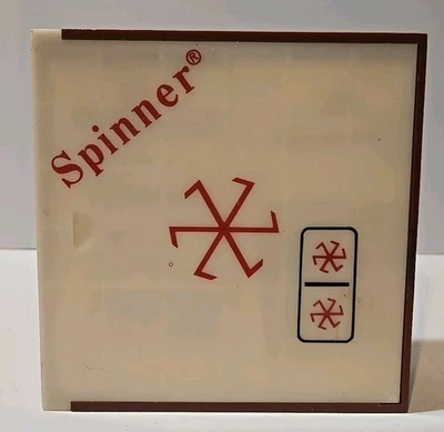 Vintage 1980s Spinner Dominoes Set In Original Box with Instructions - Image 1 of 4