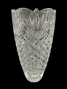 Vintage Shannon by Godinger 'Mayfair' 24% Lead Crystal Vase, 9 5/8" Heavy - Picture 1 of 10